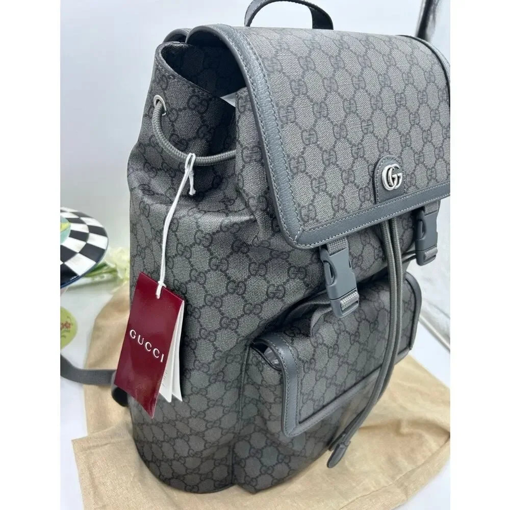 Unisex, Gucci, GG Supreme canvas backpack made in Italy NWT